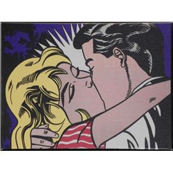Kiss Roy Lichtenstein Lithograph Print Canvas Art