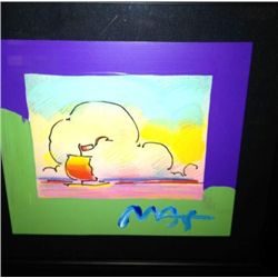 Peter Max Original Painting Over Serigraph -Sailboat