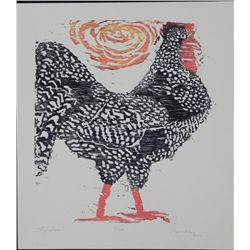 Betty Snyder Rees Rooster Original Signed Numberd Print