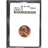 Image 1 : 1961-D 1C MS64 Red ANACS. Mintage: 1,753,2...