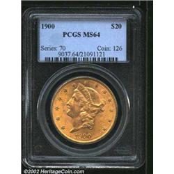 1900 $20 MS64 PCGS. Mintage: 1,874,584. Th...