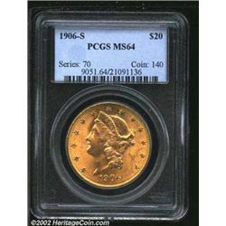 1906-S $20 MS64 PCGS. Mintage: 2,065,750....