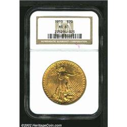 1910 $20 MS61 NGC. Mintage: 482,000....