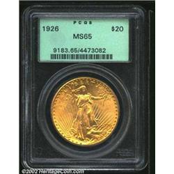 1926 $20 MS65 PCGS. Mintage: 816,750....