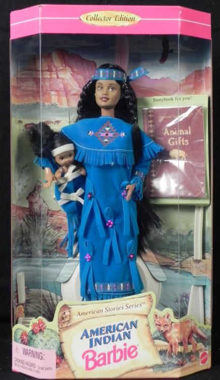 native american barbie with baby