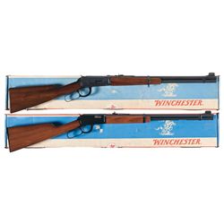 Two Winchester Lever Action Rifles with Boxes
