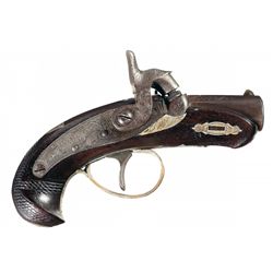 Slotter and Company Silver Banded Peanut-Size "Deringer" Pocket Pistol with Curry Brothers (San Fran