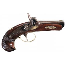 Silver Banded Henry Deringer Philadelphia Percussion Pocket Pistol
