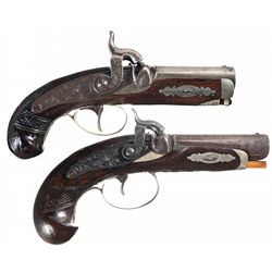 Collector's Lot of Two Henry Deringer Percussion Pistols