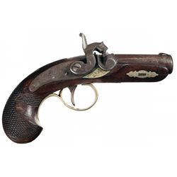 Silver Banded Deringer Philadelphia Marked Percussion Pocket Pistol