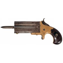Scarce Frank Wesson Large Frame Superposed Pistol with Sliding Dirk