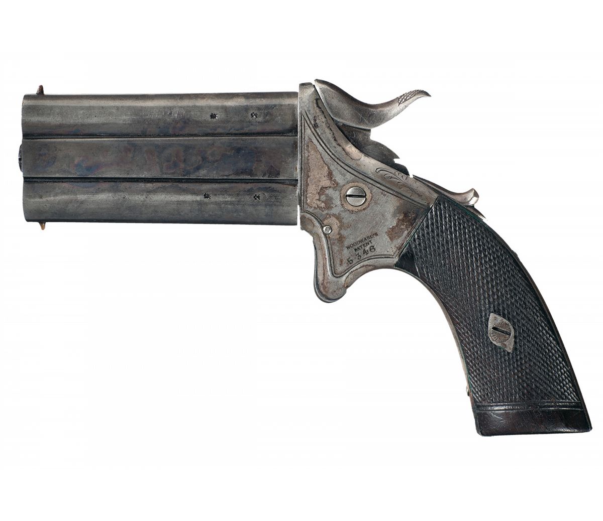 Woodward's Patent Swivel Over/Under Barrel Pistol