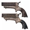 Image 1 : Two Tipping & Lawden Sharps Patent Four Barrel Derringers