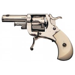 Interesting European "The Baby" Marked Folding Trigger Double Action Revolver with Ivory Grips and C