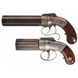 Collector's Lot of Two Allen & Thurber Pepperbox Pistols