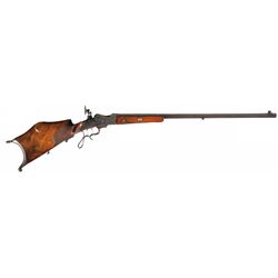 Engraved German Martini Single Shot Schuetzen Rifle