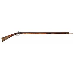 Elaborately Decorated, Silver Mounted George Dunkel Full Stock Kentucky Percussion Rifle