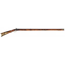J. Golcher/"B.F.K." Marked Full Stock Percussion Kentucky Rifle