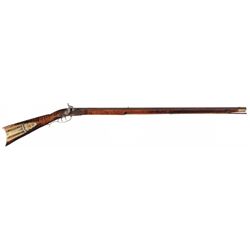 Percussion Conversion Full Stock Kentucky Rifle with H.E. Leman Lock