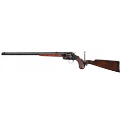 Scarce Smith & Wesson Model 320 Revolving Rifle with Rare 20 Inch Barrel and Stock Mounted Peep Sigh