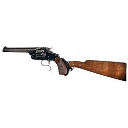 Rare Smith & Wesson New Model 3 Target Single Action Revolver with Shoulder Stock and Factory Letter