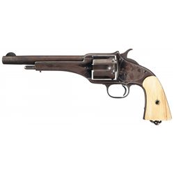 Scarce Forehand & Wadsworth New Model Army Single Action Revolver with Ivory Grips