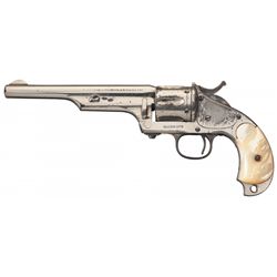 Merwin Hulbert Large Frame Single Action Revolver with Pearl Grips