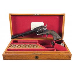Rare Factory Cased Colt Single Action Flattop London Target Model Revolver in 450 Eley Caliber with 