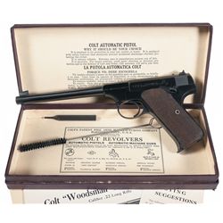 Excellent Colt First Series Woodsman Target Model Semi-Automatic Pistol with Original Box