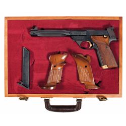 High Standard Supermatic Trophy Semi-Automatic Pistol with Extra Grips, Extra Magazine and Hardcase