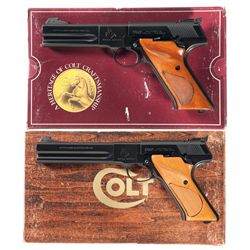 Two Colt Woodsman Match Target Semi-Automatic Pistols with Boxes