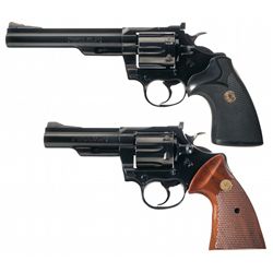Two Colt Trooper MK III Double Action Revolvers