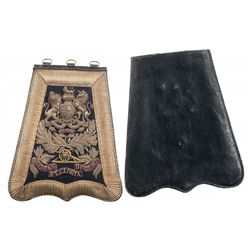 Royal Artillery Officer's Dress Sabretache with Leather Cover