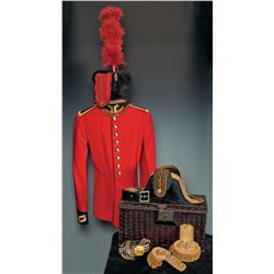 Collector's Lot of Hussar Busby Tunic and British Military Items