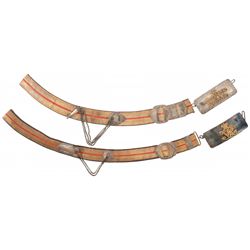 Two Victorian Era Pouches and Crossbelts