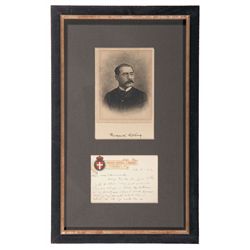 Framed Photo and Letter from Author Rudyard Kipling