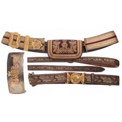 British Shoulder Belt, Pouch and Saber Belt