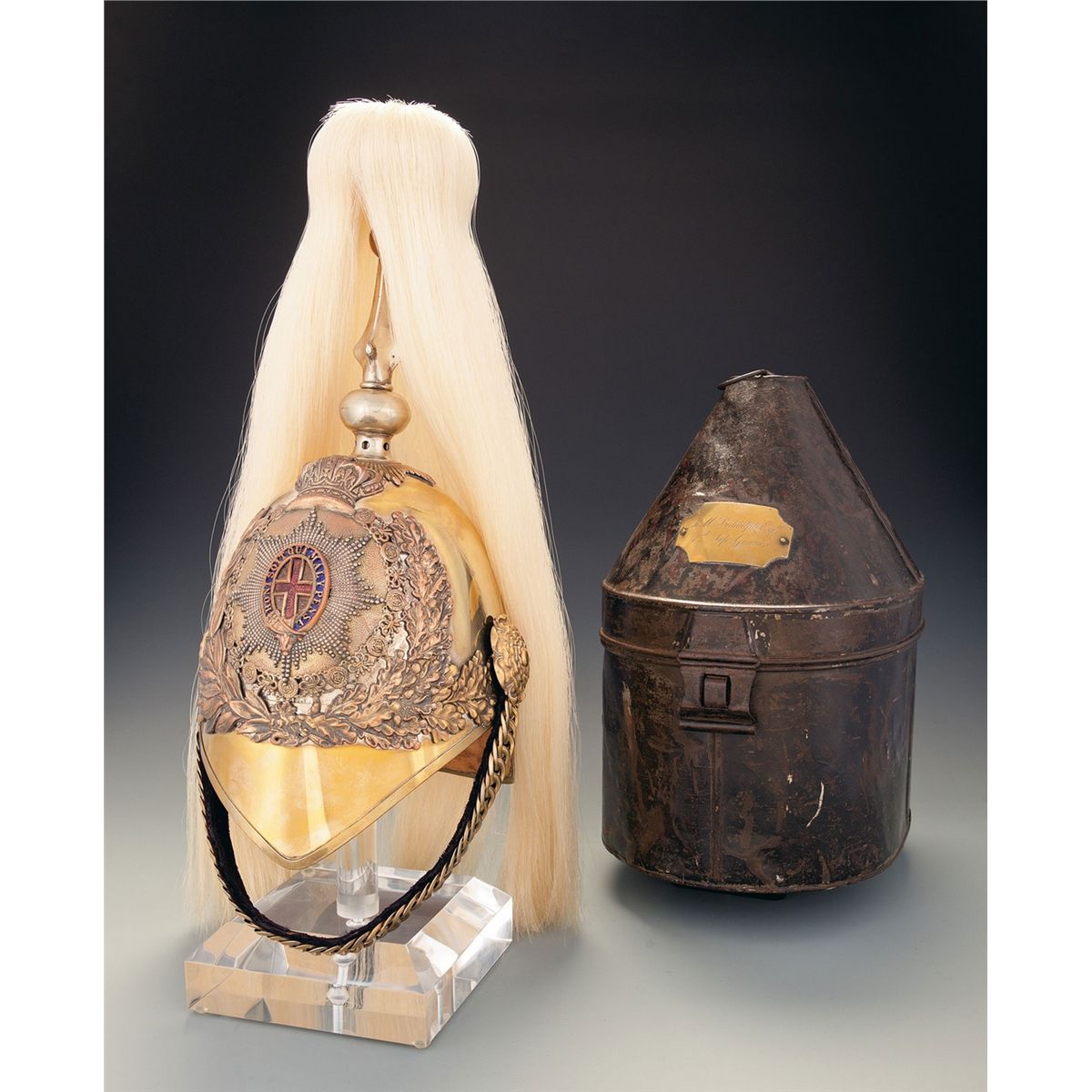 1st Life Guards 1871 Pattern Officer's Helmet with Storage Tin