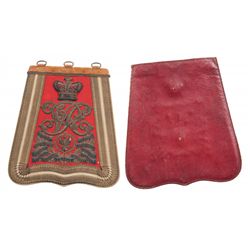 14th (King's) Hussars Officer's Dress Sabretache with Leather Cover