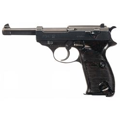 Desirable Nazi Walther "AC/42" P.38 Semi-Automatic Pistol with Scarce Matching Number Magazine