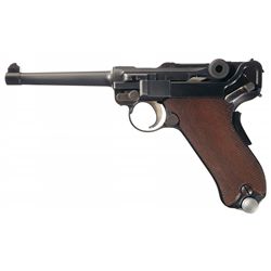 Unique Prototype DWM Model 1906 American Eagle Luger Pistol with "Experimental Safety Key Slot" Side