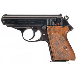 World War II Nazi Police Marked Walther PPK Semi-Automatic Pistol with Matching Magazine