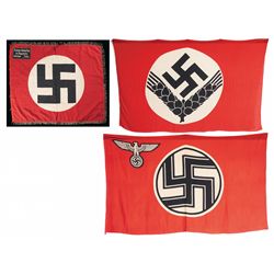 Collector's Lot of Three Nazi Flags