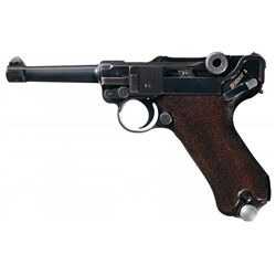 Mauser "S/42" Code 1937 Dated Luger Semi-Automatic Pistol