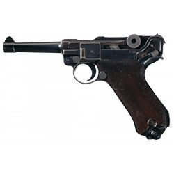 World War II Mauser "byf" Code 41 Dated P.08 Luger Semi-Automatic Pistol