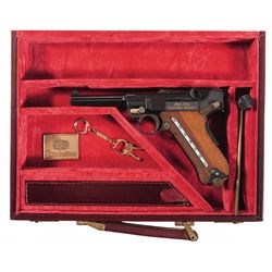 Desirable Cased Mauser/Interarms Parabellum Luger Model 1902 Cartridge Counter Commemorative Semi-Au