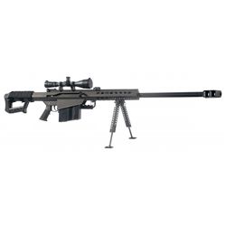 Desirable Barrett M82A1 50 Caliber Semi-Automatic Rifle with Case Scope and Sling