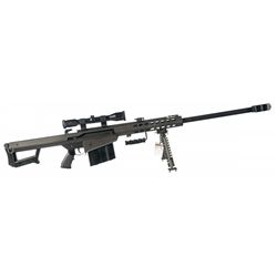 Desirable Barrett M82A1 50 Caliber Semi-Automatic Rifle with Scope and Case