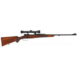 Custom Engraved Presentation Inscription Mauser Bolt Action Rifle with Scope