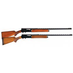 Collector's Lot of Two Belgian Browning Auto 5 Semi-Automatic Shotguns